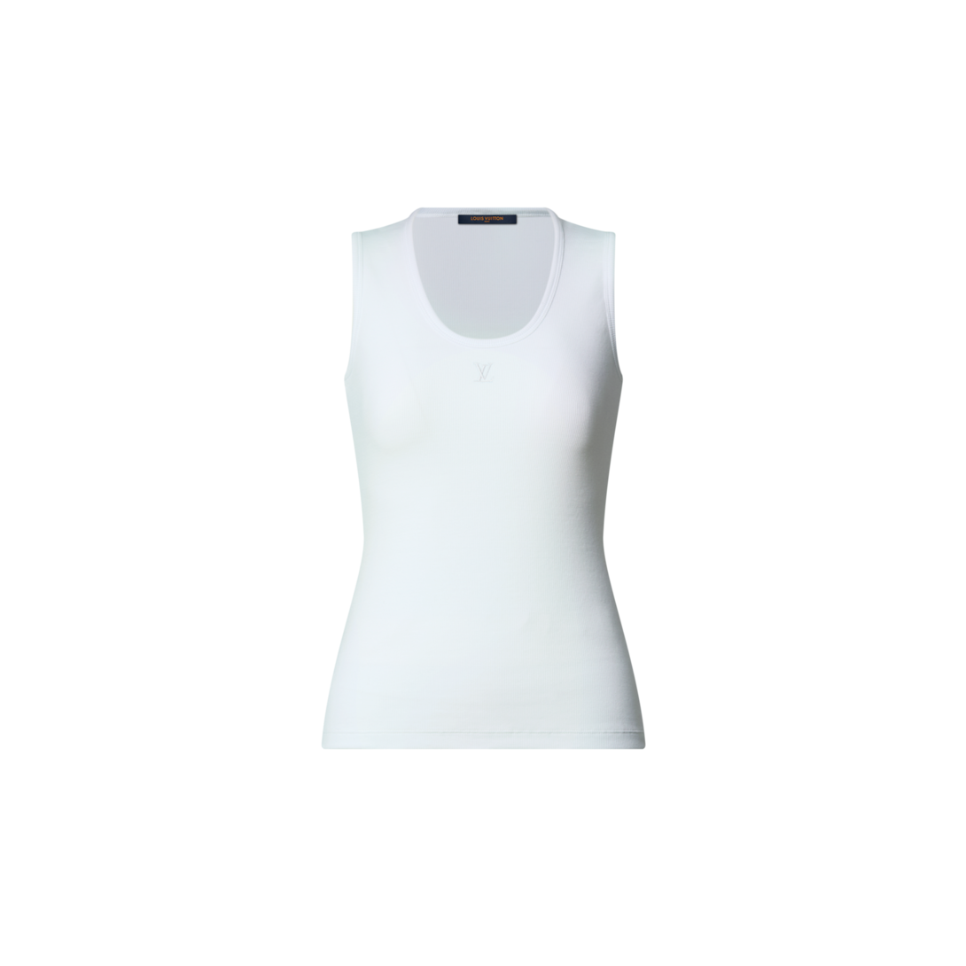 LOUIS VUITTON ホワイト タンクトップ S Ribbed Tank Top - Women - Ready-to-Wear | LOUIS VUITTON ®
